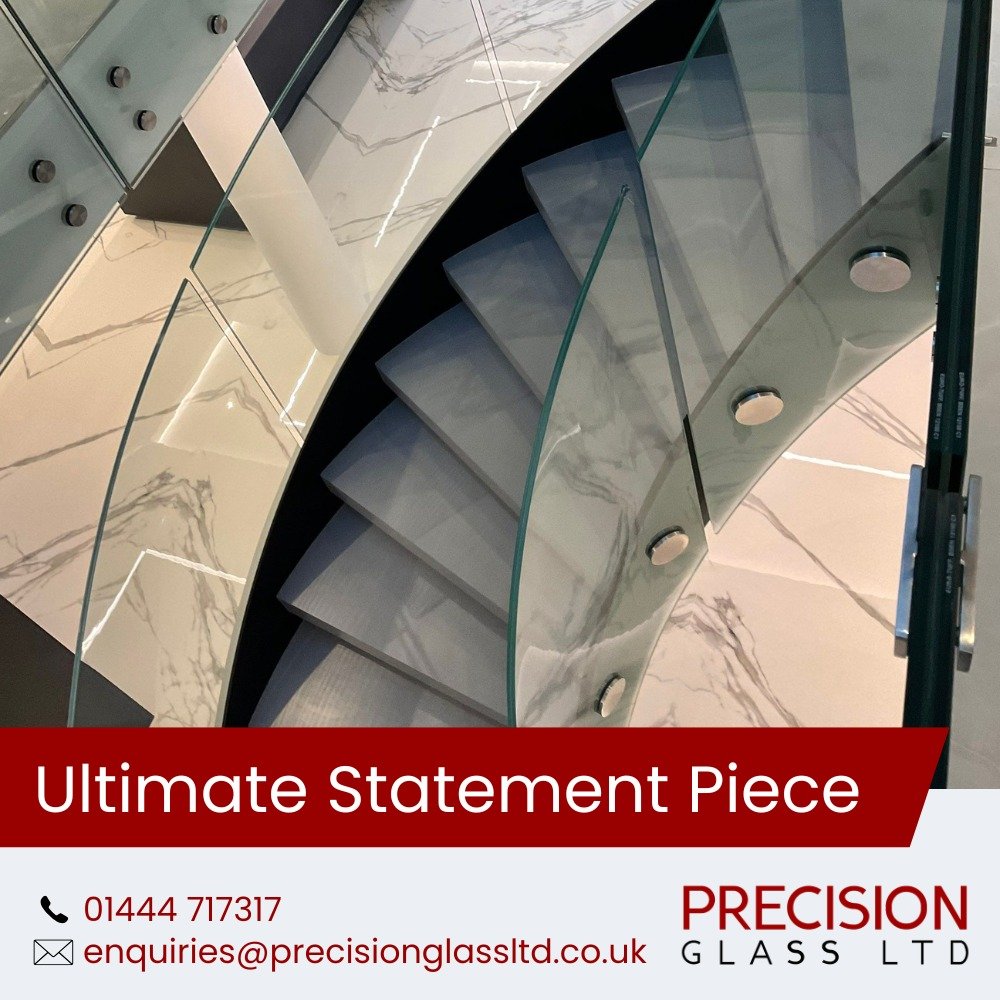 A staircase is an architectural centrepiece, a statement of design and craftsmanship, and nothing makes a statement quite like a curved glass staircase.At Precision Glass, we specialise in bespoke curved glass staircases, bringing seamless, flowing designs to life with toughened laminated glass. Whether it’s for a grand entrance hall, a high-end penthouse, or a contemporary commercial space, our expert craftsmanship ensures flawless curves, perfect alignment, and a sleek, modern aesthetic.Many suppliers struggle with tight-radius curved glass, but not us. With the UK’s tightest curved glass radius—500mm, we create stunning, precise designs that others simply can’t match. If your project demands elegance, precision, and an uninterrupted flow of light, you need a specialist.💡 Let’s make your staircase the focal point of your space.📞 01444 717317
📧 enquiries@precisionglassltd.co.uk#CurvedGlass #GlassStaircases #LuxuryHomes #ArchitecturalGlass #StructuralGlass #ModernInteriors #FramelessGlass #PrecisionGlassLtd #BespokeDesign
