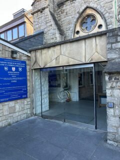 In heritage settings, every detail matters.Door rails play a vital role in frameless glass church entrances, providing additional strength for the door against kicking and public use. It also a great way to subtly provide a manual locking system into the floor or ceiling. They are also required in automatic entrances to allow the arms to fix onto the glass.The result is a refined, contemporary entrance that respects the character of the original architecture while delivering modern performance and safety.#FramelessGlass #GlassEntrances #ChurchArchitecture #ArchitecturalGlass #HeritageProjects StructuralGlass BespokeGlazing CommercialGlazing EntranceDesign PrecisionGlass