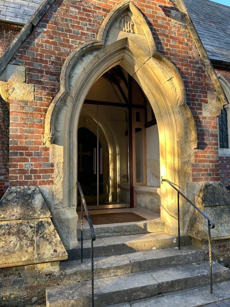 Frameless Glass Church Entrance
